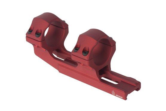 Leapers UTG ACCU-SYNC 30mm red rifle scope mount with medium height rings has a lightweight skeletonized design